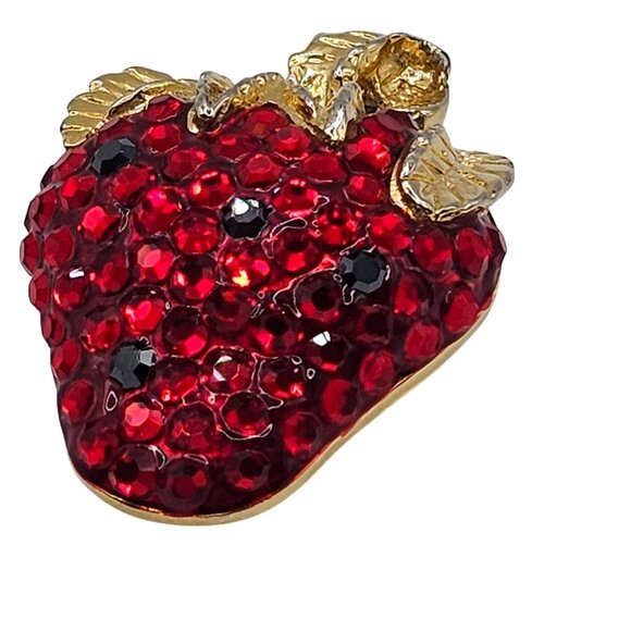 Suzanne Bjontegard Brooch Cute Strawberry Fruit Retro Costume Jewelery Pendant - Picture 15 of 15